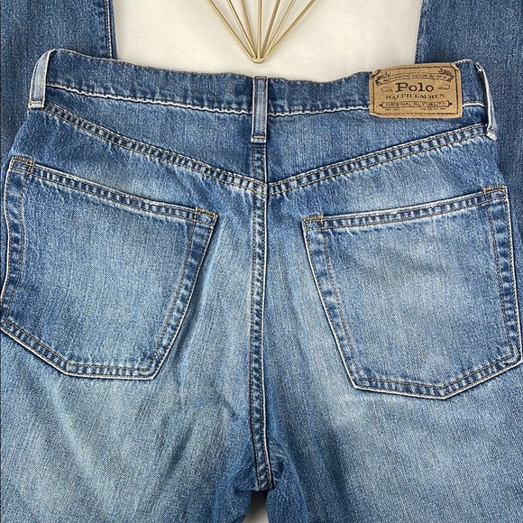 Polo by Ralph Lauren Blue Relaxed Straight Cropped Jeans - Picture 3 of 7